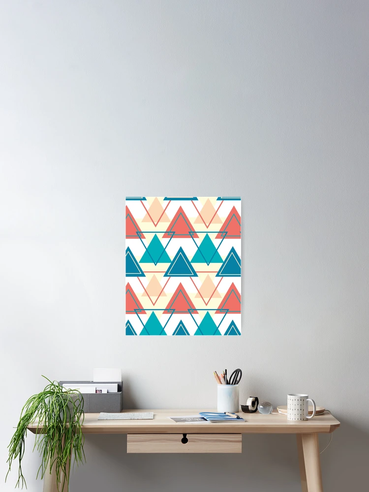Thumbnail 2 of 3, Poster, Triangle Pattern Abstract designed and sold by muradian7.