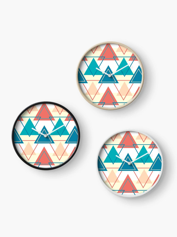 Thumbnail 3 of 4, Clock, Triangle Pattern Abstract designed and sold by muradian7.