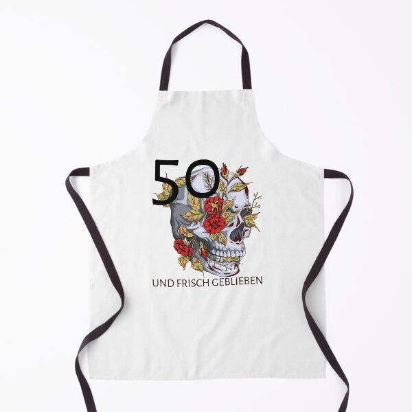 Artikelvorschau, Totenkopf mit Blumen - 50. Geburtstag entworfen und verkauft von JanooFactory.