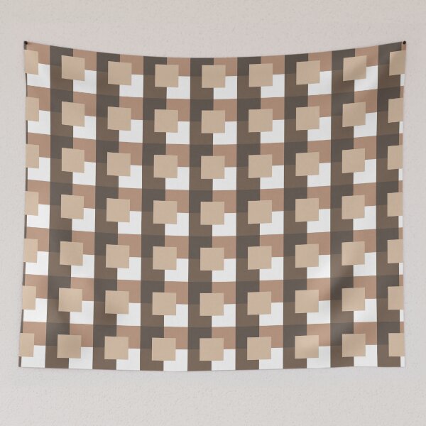 Item preview, Brown Geometric Square Pattern - Geometric Square Pattern - Square Pattern designed and sold by MOONINSPIRATION.