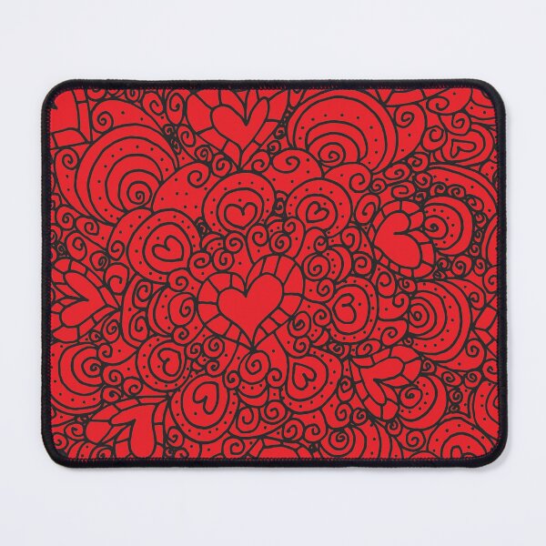 Item preview, Hearts Bursting White on Red designed and sold by Fascinated By Pattern Virginia Everett.