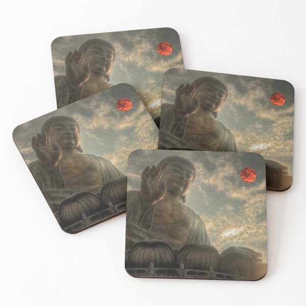 Item preview, Bloodmoon over Tian Tan Buddha in Hong Kong 大嶼山 designed and sold by Myōhō Print Co..
