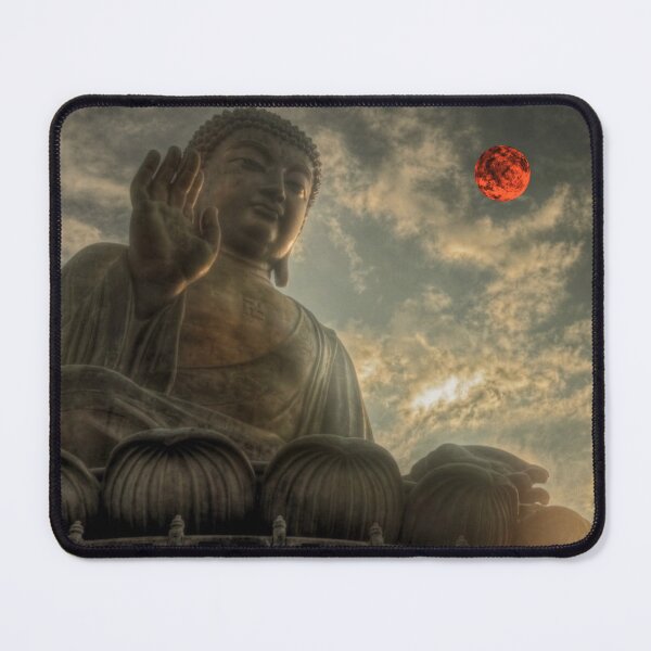 Item preview, Bloodmoon over Tian Tan Buddha in Hong Kong 大嶼山 designed and sold by Myōhō Print Co..