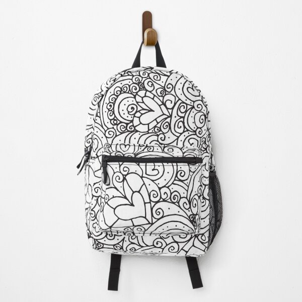 Item preview, Hearts Bursting Black on White designed and sold by Fascinated By Pattern Virginia Everett.