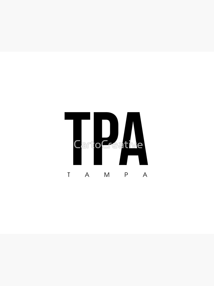 "TPA Tampa Airport Code" Framed Art Print for Sale by CartoCreative