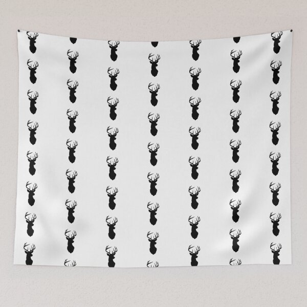 Item preview, Basic Deer Head Pattern (Black and White) designed and sold by fhore275.
