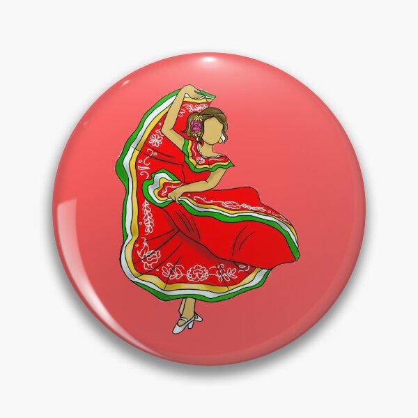 Item preview, Mexican Dancers red designed and sold by MarielaArtShop.