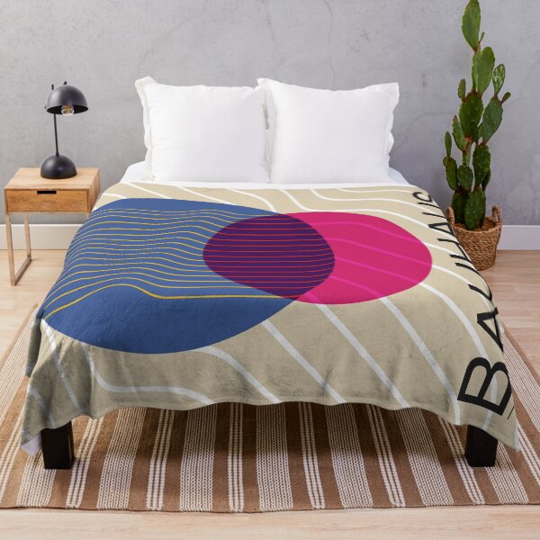 Item preview, Bauhaus - Retro / Art Deco architecture discipline from Berlin, Germany - Available in posters, etc - Wavy Pink & Blue designed and sold by ArcFoundationCo.
