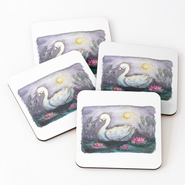 Item preview, Swan Watercolor Painting designed and sold by kmstudio.