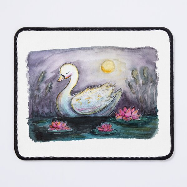 Item preview, Swan Watercolor Painting designed and sold by kmstudio.
