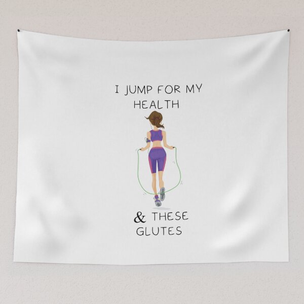 Item preview, I JUMP FOR MY HELATH & THESE GLUTES  designed and sold by DiscoVibes.