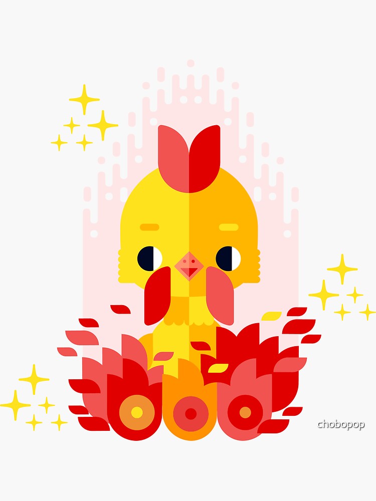 year-of-the-rooster-sticker-for-sale-by-chobopop-redbubble