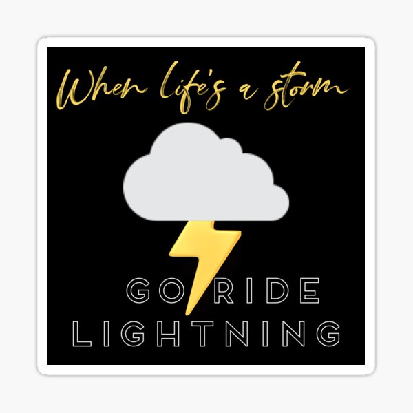 Go Ride Lightening Sticker