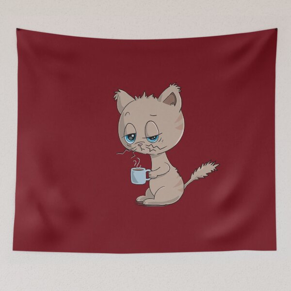 Item preview, Cat Drinking Coffee - Coffee Drinking Cat designed and sold by CharacterAlley.