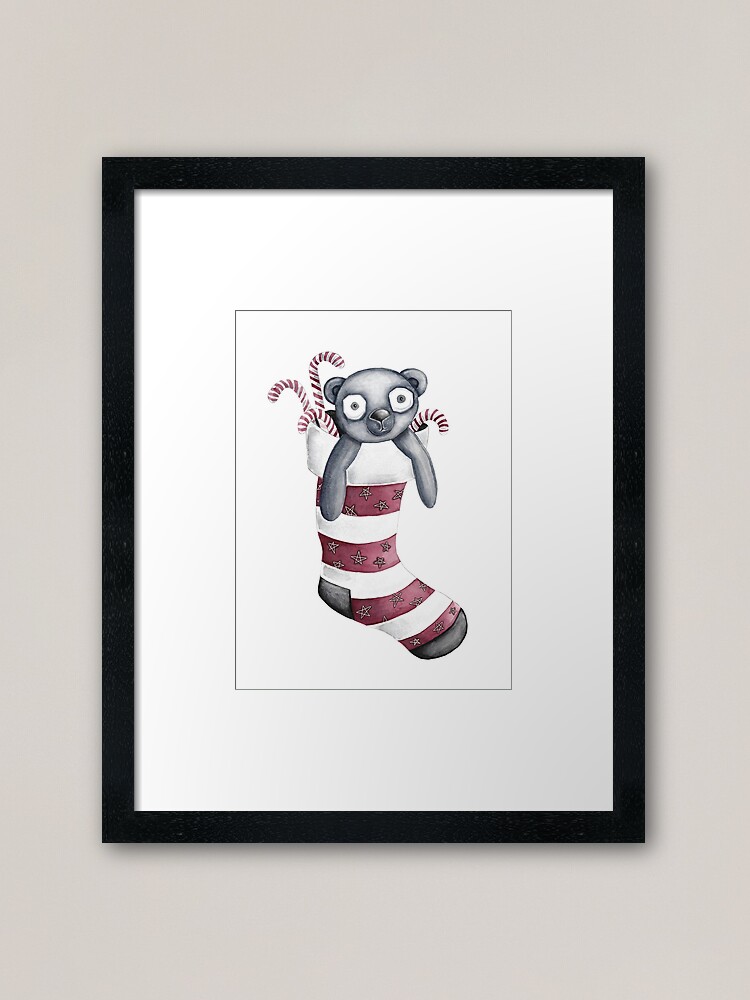 Thumbnail 2 of 7, Framed Art Print, A Christmas Stocking designed and sold by Victoria Hall.