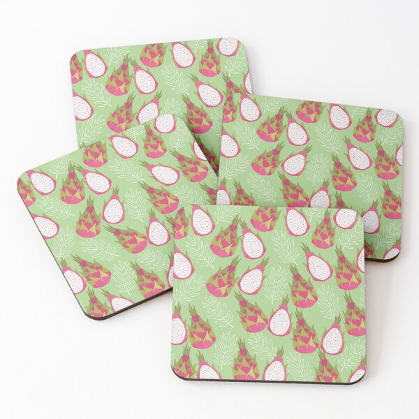 Item preview, Dragon Fruit Pattern with Tropical Leaves designed and sold by SMillustrations.