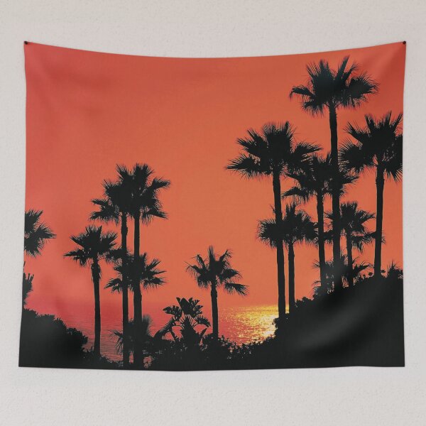 Item preview, palm trees sunset painted art designed and sold by cutecrazytshirt.