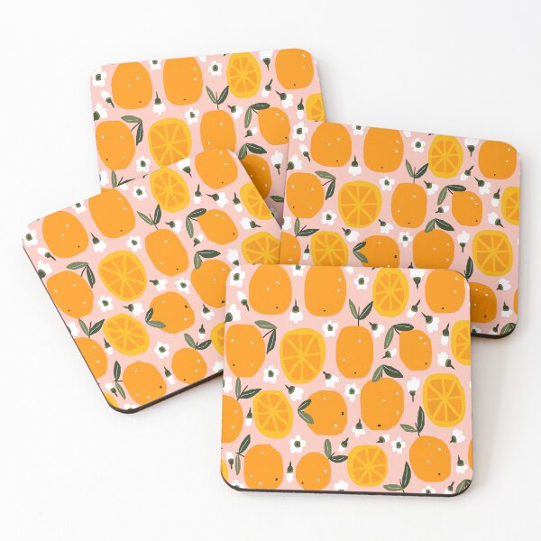 Item preview, Tropical Oranges Pattern, Oranges Floral Pattern in Orange and Pink designed and sold by Deutschic.
