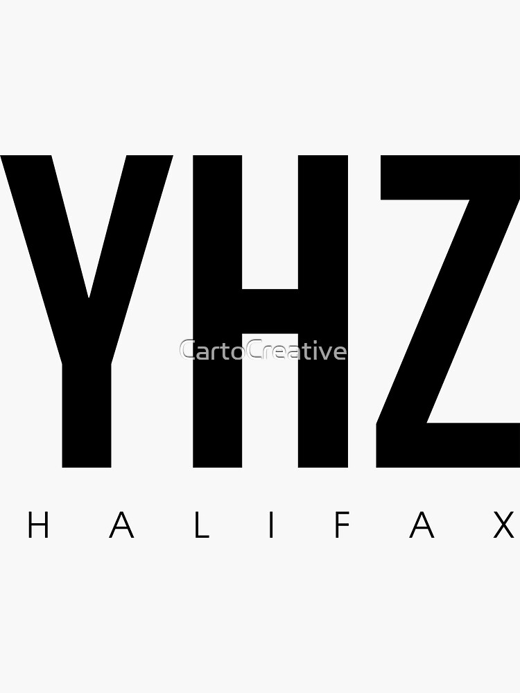 "YHZ Halifax Airport Code" Sticker for Sale by CartoCreative Redbubble