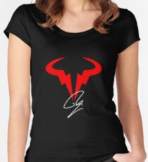 Rafael Nadal Tennis Player Logo Women's Fitted Scoop T-Shirt