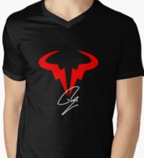 Rafael Nadal Tennis Player Logo Men's V-Neck T-Shirt