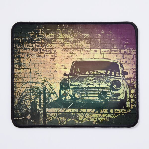 Item preview, Rusted out Vintage Car behind Barbed Wire Fence designed and sold by RyanCaudell.