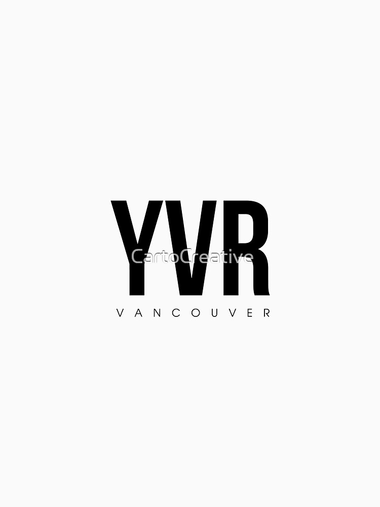 "YVR Vancouver Airport Code" Tshirt by CartoCreative Redbubble