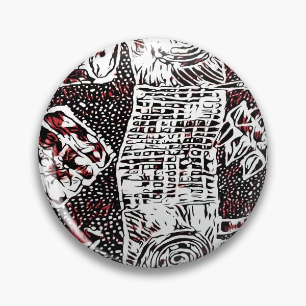 Item preview, African Ethnic Print in Red and White designed and sold by MediaArtbyMara.