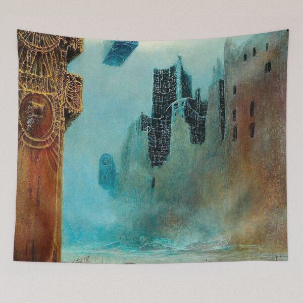 Item preview, Untitled (Dark), by Zdzisław Beksiński ORIGINAL surrealist art designed and sold by buzztop.