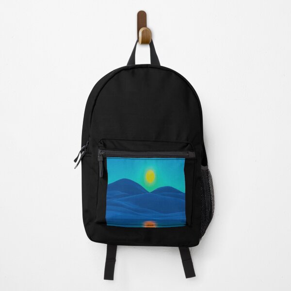 Item preview, mountains with a big lake at night designed and sold by ReachNoble.
