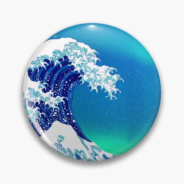 Item preview, The Big Wave - Vintage Japanese Wave With Aurora Borealis designed and sold by KarolinaPaz.