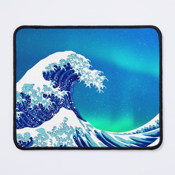 Item preview, The Big Wave - Vintage Japanese Wave With Aurora Borealis designed and sold by KarolinaPaz.