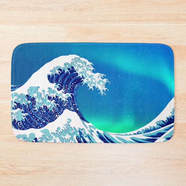 Item preview, The Big Wave - Vintage Japanese Wave With Aurora Borealis designed and sold by KarolinaPaz.