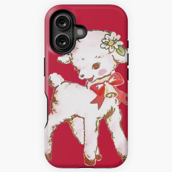Vista previa del artículo con la obra «Lindo cordero bebé vintage kawaii kitsch», diseñado y vendido por mnkna.