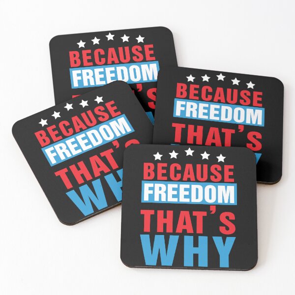 Item preview, BECAUSE FREEDOM THAT'S WHY US Flag Funny 4th of July Day Independence America designed and sold by JennieDreher.