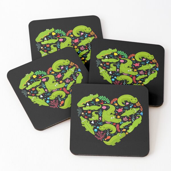 Aperçu de l'œuvre Funny Alligator Heart Valentine Hommes Femmes Enfant Amoureux Des Animaux créée et vendue par ConierMinert.