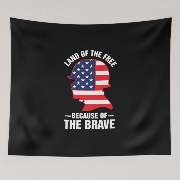 Item preview, BECAUSE OF THE BRAVE Funny 4th of July Day Independence America Patriotic Love designed and sold by JennieDreher.