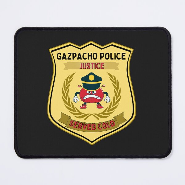 Item preview, Gazpacho Police Badge | Political Jokes 2022 | Gazpacho Cold Soup Funny designed and sold by Spiritualish.