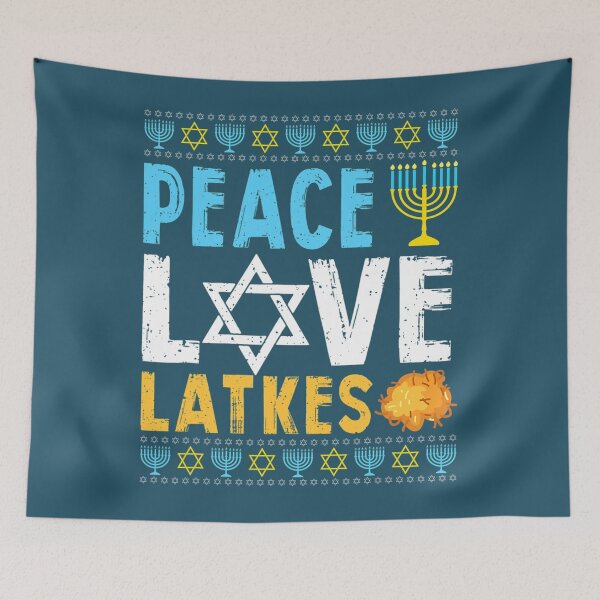 Item preview, Peace Love Latkes Funny Hanukkah Chanukah Jewish designed and sold by ConierMinert.