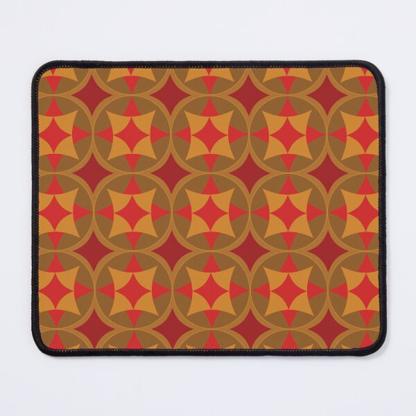 Item preview, Pattern of Red Diamonds and Brown Circles designed and sold by ThePurpleFrog.