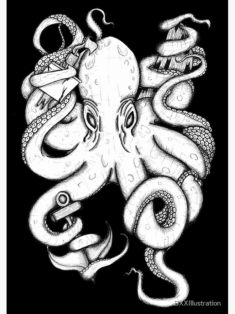 Octopus Poster For Sale By Bxxillustration Redbubble 7076