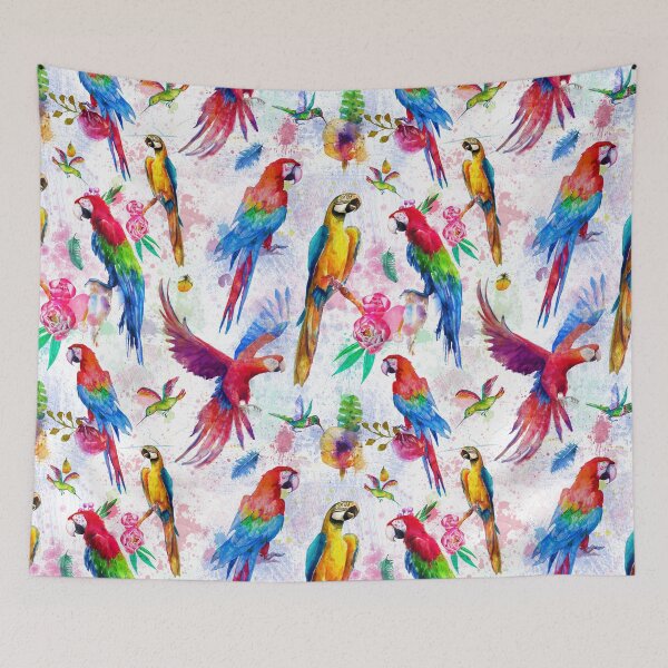 Item preview, Bright Parrot Watercolor designed and sold by MobertsonArt.