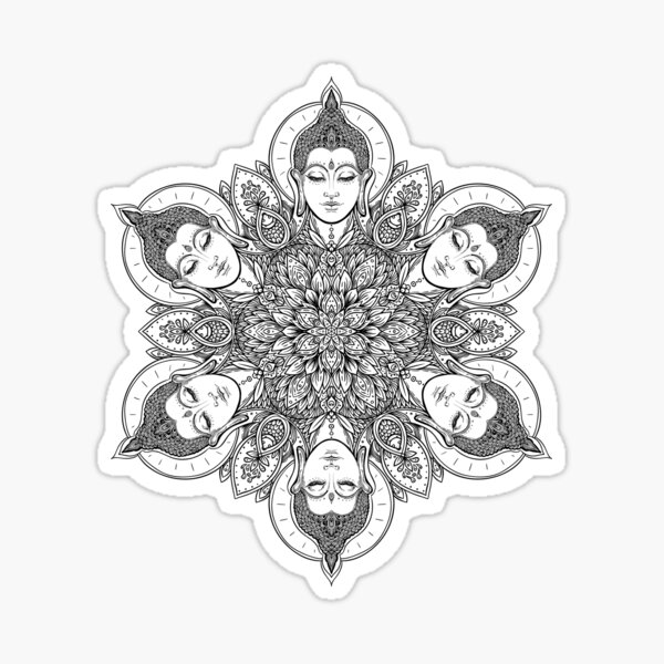 3D Meditating Buddha Mandala Art Wall Decor Clawcrafts
