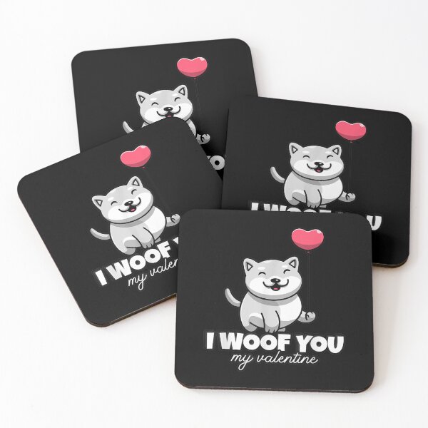 Item preview, Cute Valentines Day I Woof You My Valentine Dog  designed and sold by jennifera11.