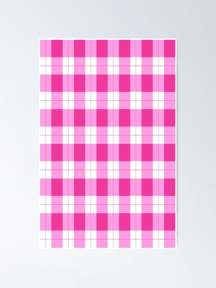 Shades of Pink Plaid - The Ultimate Picnic Pattern- by ozcushionstoo |  Poster