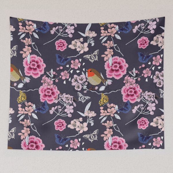 Item preview, Cherry blossom birds designed and sold by MobertsonArt.