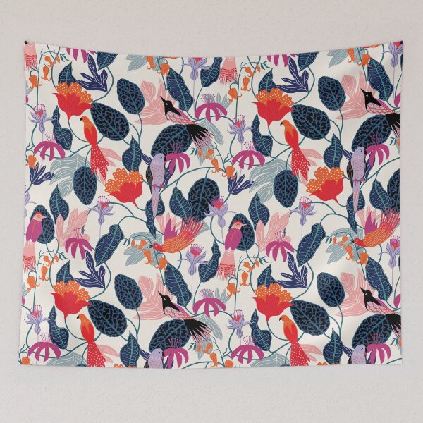 Item preview, Tropical Floral Birds designed and sold by MobertsonArt.