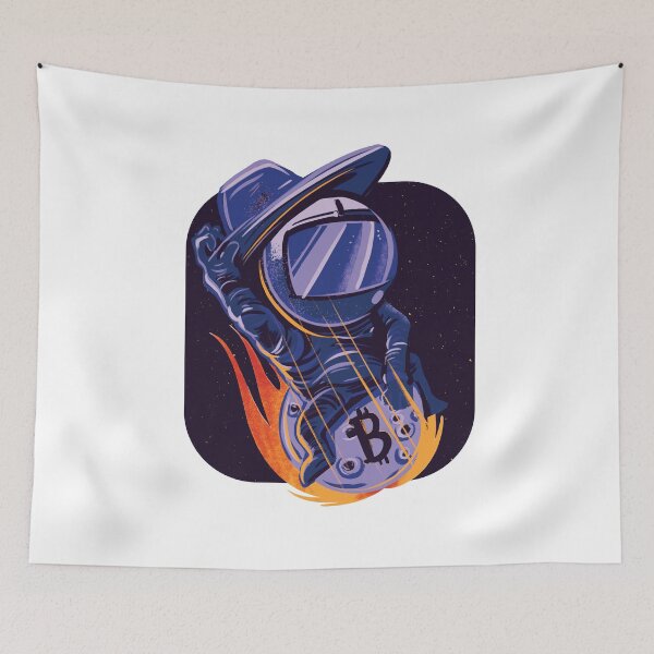 Item preview, Bitcoin Astronaut On The Moon designed and sold by nft-millionaire.