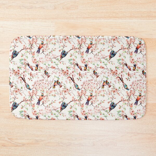 Item preview, Spring floral bird pattern designed and sold by MobertsonArt.