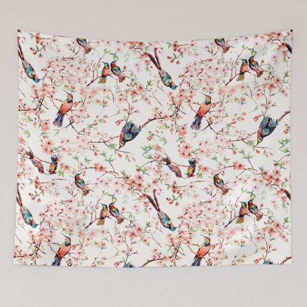 Item preview, Spring floral bird pattern designed and sold by MobertsonArt.